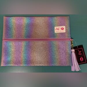 NWT Makeup Junkie Bags Holographic Cosmetic Clutch